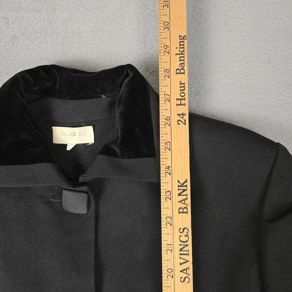 Paule Ka Jacket Womens‎ 42 Front Pockets Long Sleeve Blazer Black *READ